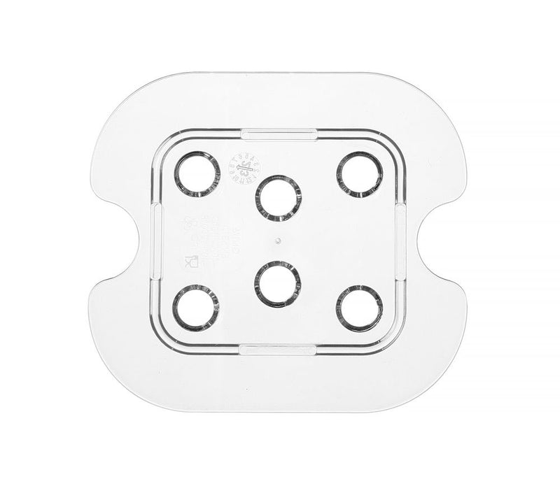 HENDI -  Geperforeerde roosters voor GN containers polycarbonaat, Profi Line, GN 1/6, Transparant, 118x106mm