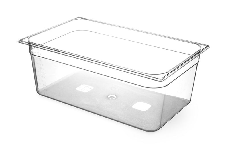 Hendi - Container gn 1/1 tritan, Gastronorm containers Tritan BPA free, BPA-free, Transparent, 530x325x(H)200