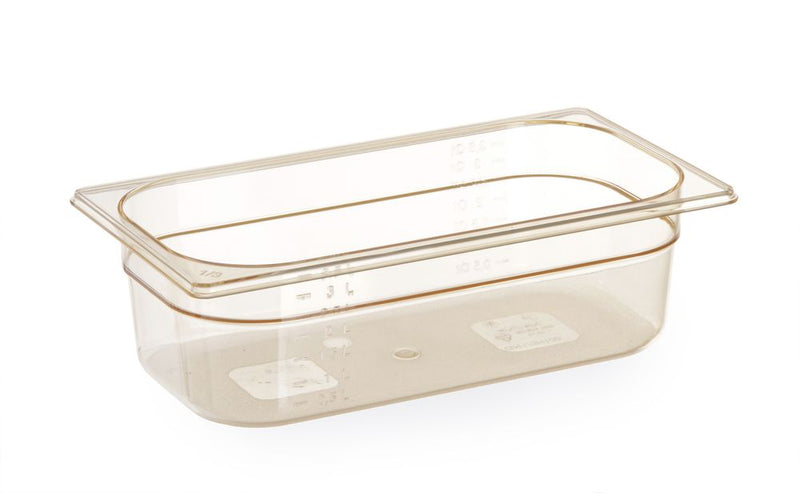 HENDI -  Container GN 1/4 hoge temperatuur bestendigheid, GN 1/4, 1,7L, Transparant, 265x162x(H)65mm