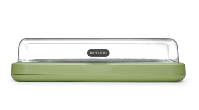 HENDI Koelvitrine GN 1/1 - polypropyleen, rvs, koelelement - 59,3x38,9x14,7 cm - groen - buffet