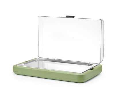 HENDI Koelvitrine GN 1/1 - polypropyleen, rvs, koelelement - 59,3x38,9x14,7 cm - groen - buffet