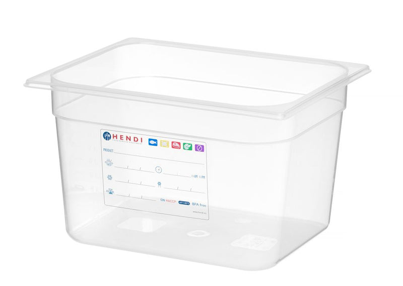 HENDI -  Container - GN 1/2 - 12,5L - Transparant - 325x265x(H)200mm