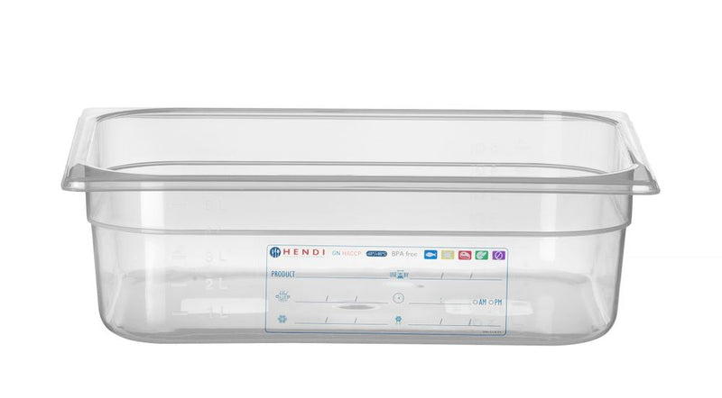 HENDI -  Container GN 1/2, GN 1/2, 6,5L, Transparant, 325x265x(H)100mm