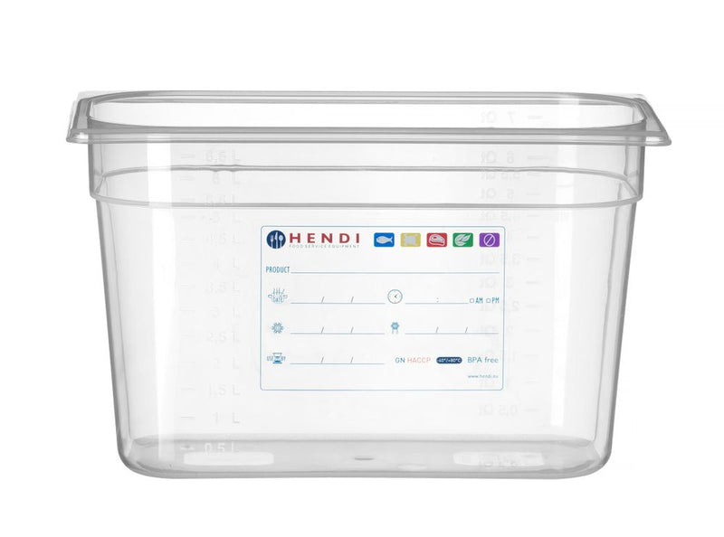 HENDI -  Container GN 1/3, GN 1/3, 7,8L, Transparant, 325x176x(H)200mm
