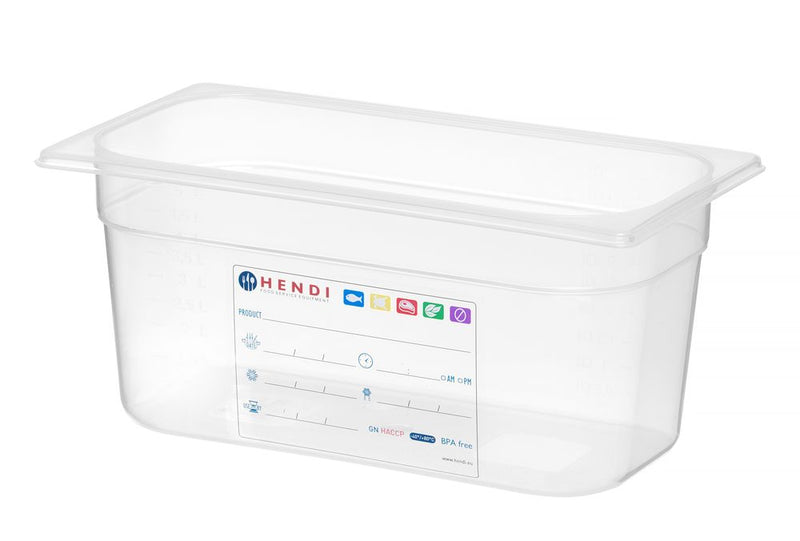 HENDI -  Container GN 1/3, GN 1/3, 5,7L, Transparant, 325x176x(H)150mm