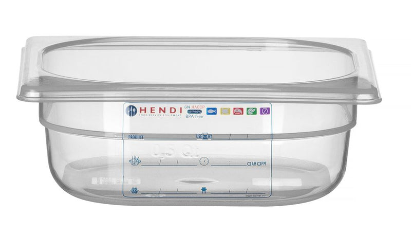 HENDI -  Container GN 1/6, GN 1/6, 1L, Transparant, 176x162x(H)65mm