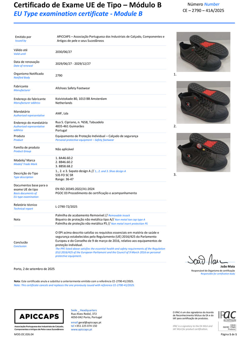 Redbrick - Champ High S3S Veiligheidsschoen – Hoge Werksneaker Metaalvrij