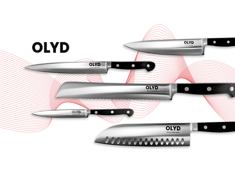 OLYD Santoku Mes - RVS - 100% gemaakt in Solingen Duitsland - Hoogwaardige kwaliteit