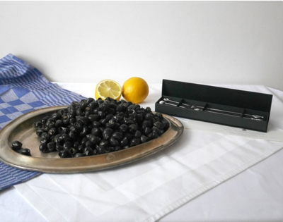 Anovi Schaal- en Schelpdierprikkers - Handgemaakt uit Zilvertin - Set van 6 in Luxe Geschenkdoos