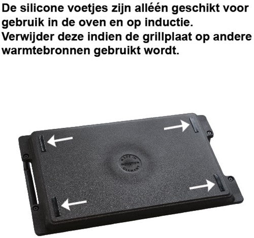 Eurolux Plaque de grill lisse 43 x 28 x 2,5 cm flex induction / zone combinée Compatible Bosch et Siemens