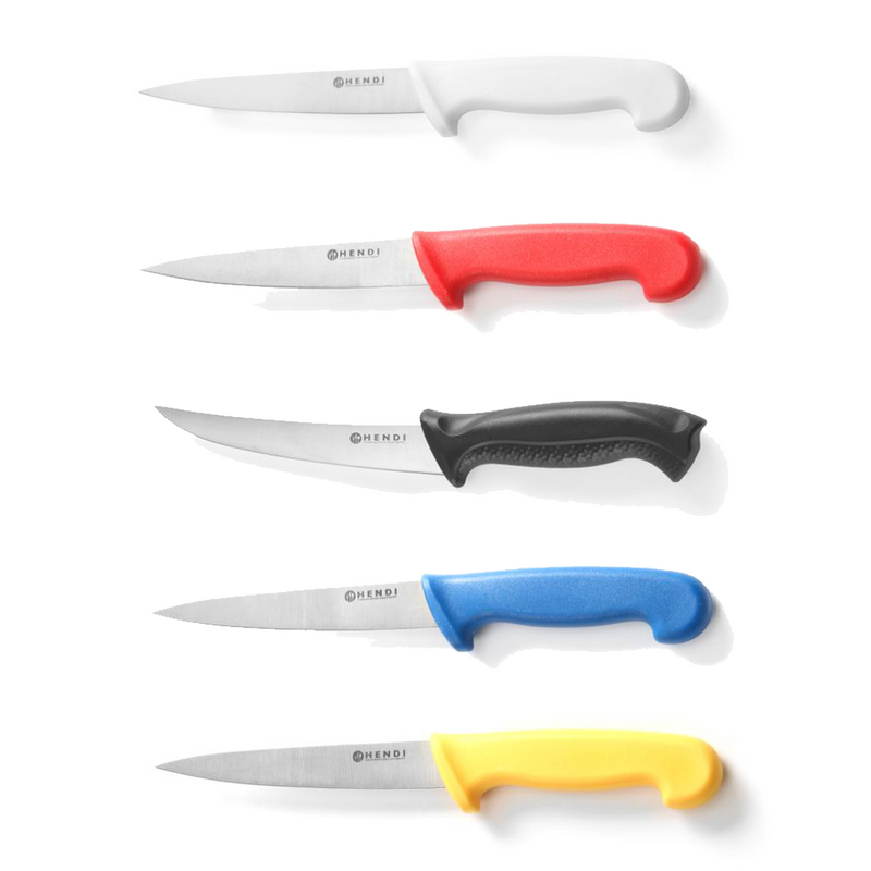 HENDI - Fileermes voor professioneel en huishoudelijk gebruik - duurzaam en scherp - 5 kleuren