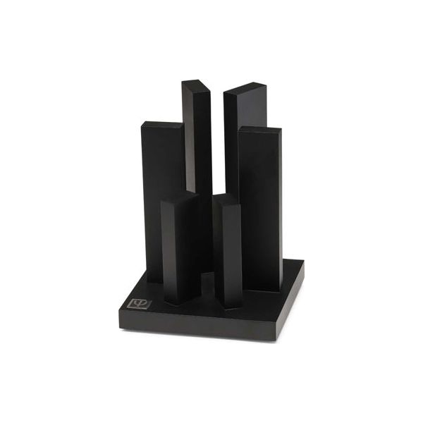 Japans Yaxel Ran Tower magneetblok beukenhout zwart gelakt voor 6 messen