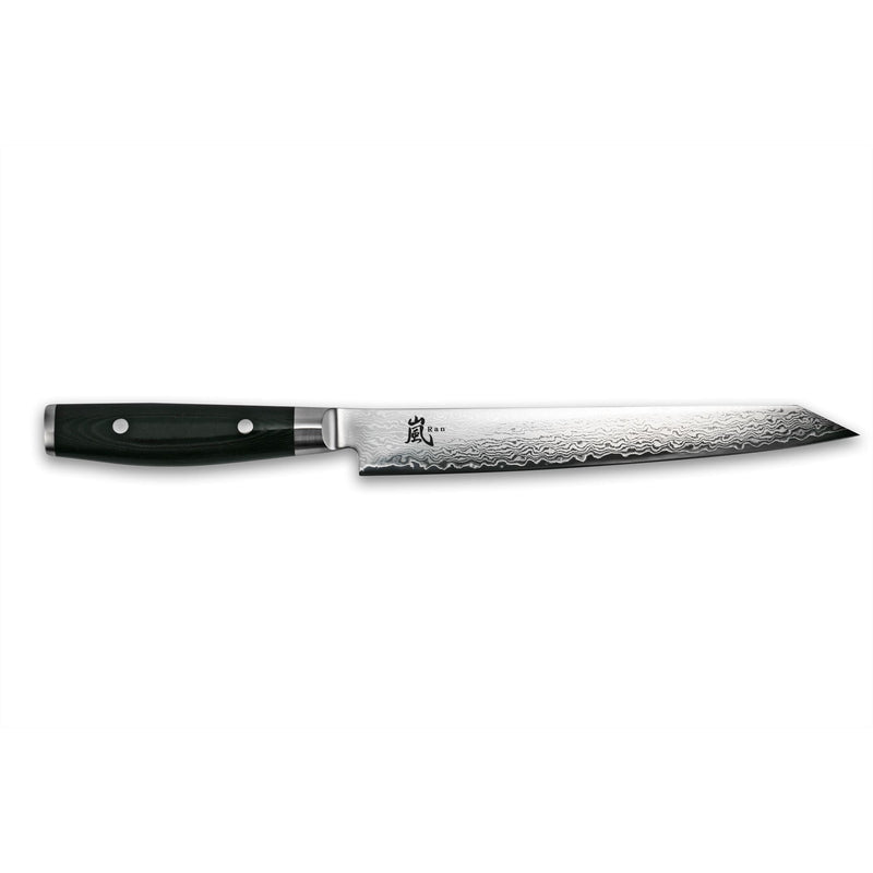 Yaxell Ran Fileermes / Sushimes 25,5 cm 69 laags roestvrij damast staal met canvas-micarta heft