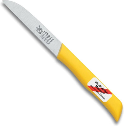 2 x Couteau Robert Herder Mill - Éplucheur - Couteau à pommes de terre - Acier inoxydable - Jaune 