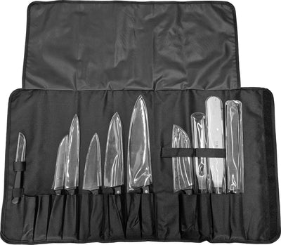 Chefs Fashion - Knife case for 12 knives - Knife bag - Water-repellent - Velcro closure - Maximum knife length 38 cm
