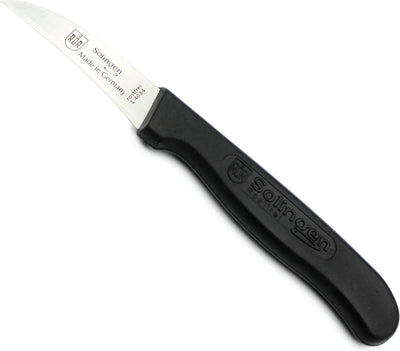 RÖR Solingen Potato peeling knife - Stainless steel - Straight - Blade 5.5 cm - Handle Plastic Black - Anti-Slip