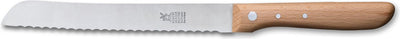 Couteau à pain Robert Herder 'Hochgeschliffen' - Lame 19,5 cm en acier inoxydable avec vagues - Manche en hêtre