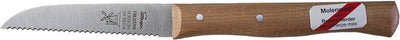 Robert Herder Mill Knife - Tomato Knife Serrated - Straight Blade 85 mm - Stainless Steel - Beech Wood Handle
