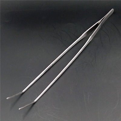 Kitchen tweezers curved - Meat tweezers - stainless steel - 27 cm - good grip 