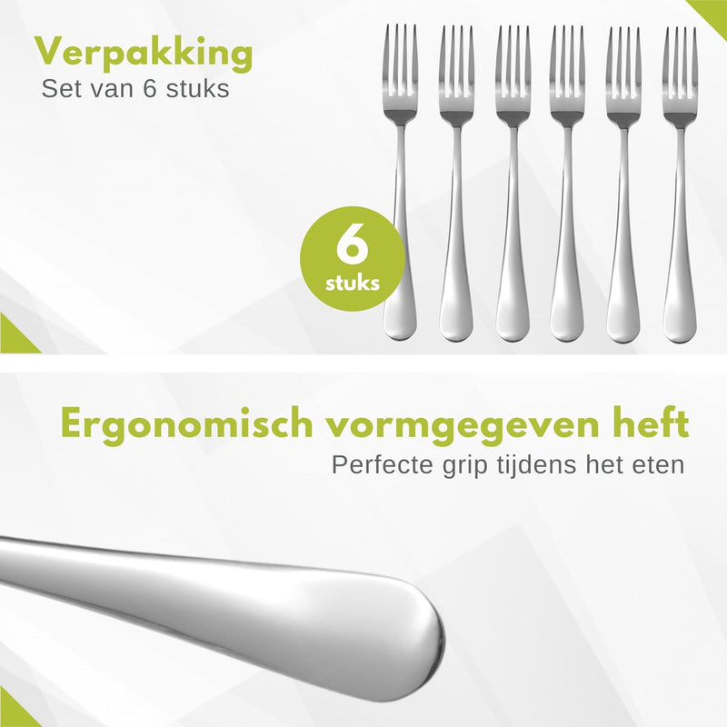 Hendi Table fork - Profi Line Table forks - 20.5cm - Stainless steel 18/0 (Set of 6) 
