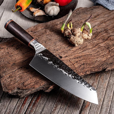 Couteau de Chef Japonais - Manche Ebène - Lame 20 cm - Acier Inox