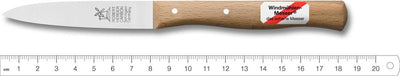 Couteau Mill Robert Herder - Couteau de bureau - Pointe centrale Lame 85 mm - Acier carbone - Manche en bois de hêtre 
