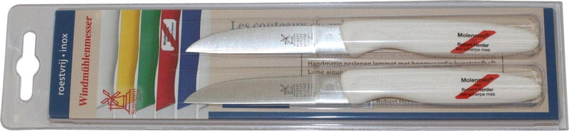 Robert Herder Mill knife - Paring knife - Potato knife - Stainless steel - White - 2 pieces