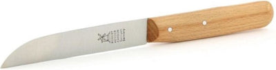Couteau Moulin Robert Herder - Couteau d'office - Lame droite 104 mm - Acier inoxydable - Manche en bois de hêtre 