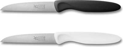 Couteau Robert Herder Mill - Couteau d'office - Couteau à pommes de terre - Acier inoxydable - Noir et Blanc - 2 pièces