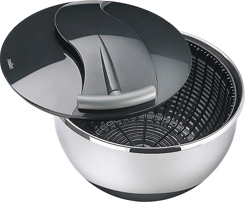 Moha salad spinner including removable draining basket and fresh-keeping lid