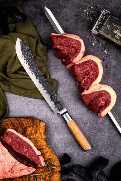 Olive Forged Butcher Knife