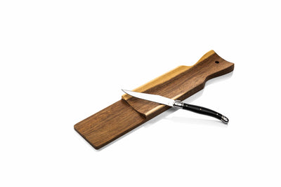 Sausage board Acacia wood with Black knife Style de Vie