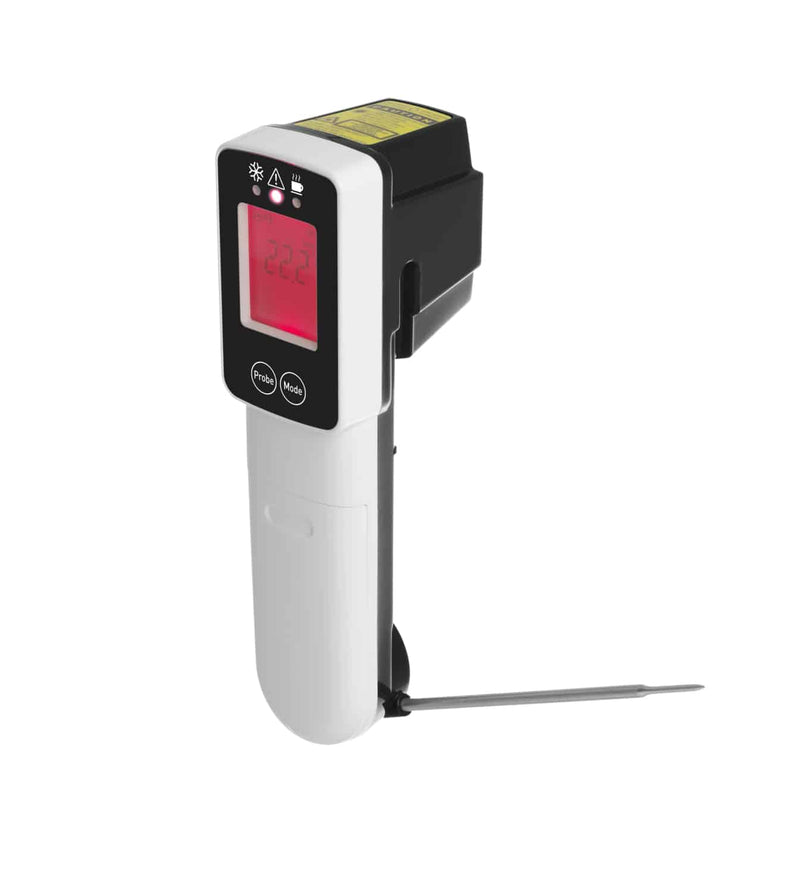 Infrared thermometer with probe