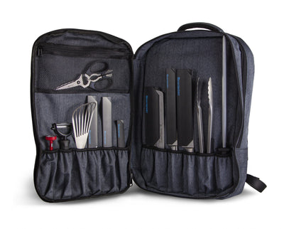 Messermeister Backpack for chefs - 12 knives and accessories